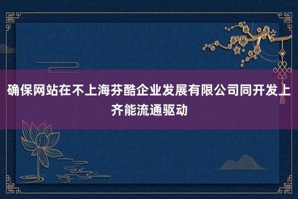 确保网站在不上海芬酷企业发展有限公司同开发上齐能流通驱动